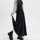French retro lace cake tutu skirt velvet A-line skirt for women spring and autumn loose mid-length umbrella skirt