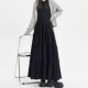French retro lace cake tutu skirt velvet A-line skirt for women spring and autumn loose mid-length umbrella skirt