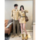 Niche design couple outfit spring and autumn 2025 Korean version long-sleeved shirt women's dress French dress one skirt one fashion