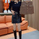 European station autumn and winter pu leather short skirt 2024 high waist casual hip-pack skirt versatile base button retro skirt