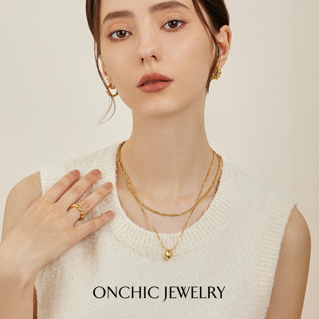 Onchic Love Series Pendant Necklace Women's Light Luxury Clavicle Chain Niche Design