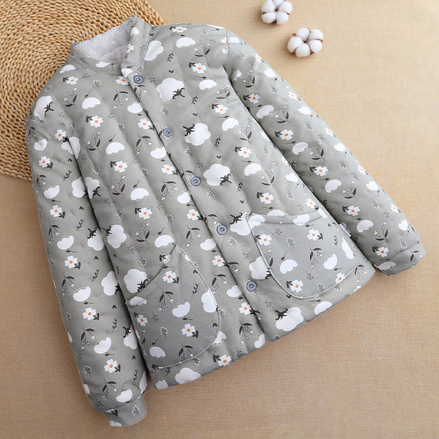 Pure handmade cotton cotton coat for women, mother thickened and warm cotton jacket for winter and cold, wearing cotton coat for winter