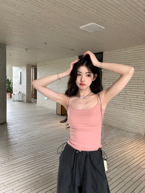 alex stevens hot girl one-line suspender vest for women spring and summer style bottoming slim fit and slim outer top
