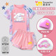 Yugui Dog Girls Swimsuit Set Summer 2025 New Primary School Student Training Swimsuit One-piece Double-layer Skirt Hem Style

