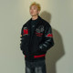 Makemore Jacket Men's Spring and Autumn Woolen Embroidered Lapel Thickened Baseball Suit American Red Trendy Cotton Suit Women
