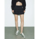 UR/DC2025 summer new versatile sweet and cool sporty elastic waist cake skirt black layered short skirt
