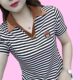 Lapel POLO shirt summer short-sleeved T-shirt for women 2025 new clothes loose large size T-shirt large size middle-aged shirt
