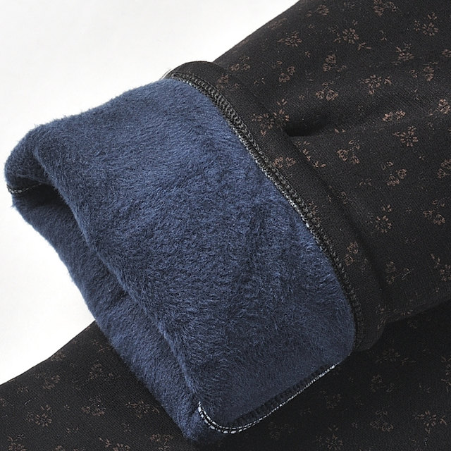 Elderly cotton pants female extra high mothers with pants wearing warm pants, middle -aged elderly women's pants winter loose old lady pants
