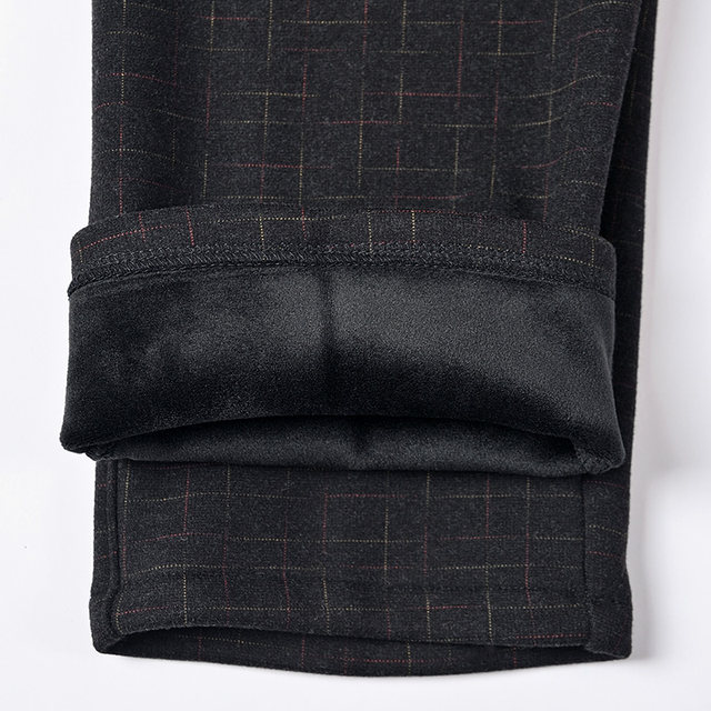 Middle -aged and elderly women's pants loose Mom pants autumn and winter trousers elastic straight pants high waist loose pants old pants with pants with pants
