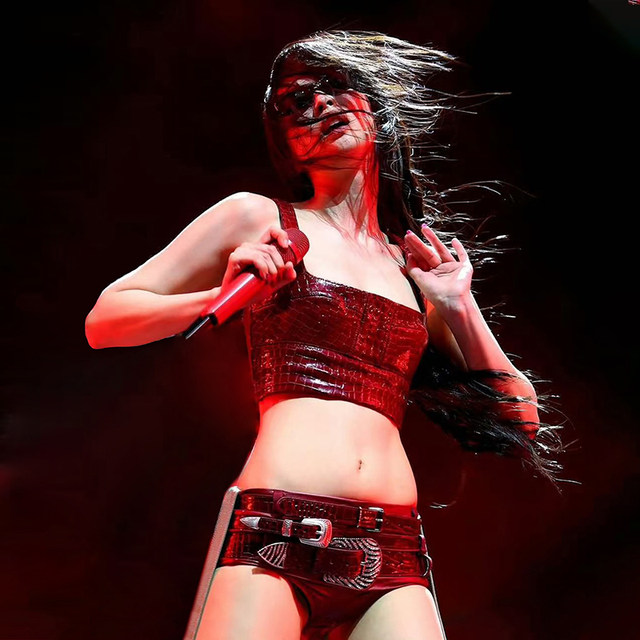 KLIOU Girls' Group Hot Red Sleeveless Vest Women's Design Slim High Waist Navel Short Top