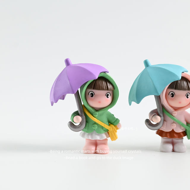 
Girl holding umbrella doll cute cartoon doll girl doll decoration handmade ornament gift
