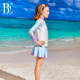 BE Van De'Ann Joint Children's Split Swimsuit Dress Style Long Sleeve Sunscreen with Chest Pad Hot Spring Vacation 2025 New Product

