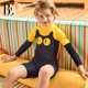 
BE van De'an Joint Children's One-piece Swimsuit Long Sleeve Sun Protection Quick-Drying Cartoon Split Swimsuit Scrap Code Clearance