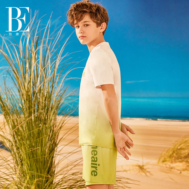 BE van der Ann jointly-branded children's split swimsuit boys' sun protection long-sleeved quick-drying new fashionable vacation skin-friendly swimsuit