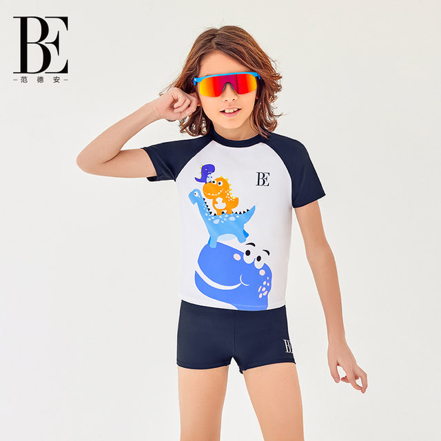 BE Van De'Ann Joint Children's Swimsuit Boys Split Swimsuit Swimsuit Boxer Swimsuit Boxer Swimsuit 2025 New Swimsuit