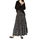 Clothes reading technique covers the skirt A-line skirt Polka dot printed high-waist cake skirt Large swaying autumn and winter to ankle long skirt