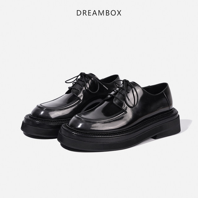 Dreambox Junbo vibram men's platform shoes are non-slip, wear-resistant, lightweight and comfortable business casual leather shoes
