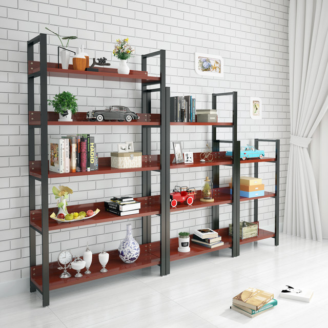 Creative storage rack Living room storage rack Bookshelf Floor display ...