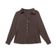 COCOCOZICOCOCOZI Mulberry Silk Blended Shirt Solid Color Silk Top for Women