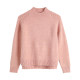 Short sweater female high -waisted half -high collar match with skirt 2024 new thickened wool needle knitting bottom shirt autumn and winter
