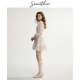 Sincethen French floral skirt long-sleeved dress spring short skirt small vacation outfit women's spring