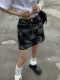 Design-sensual niche print hot girl large size denim skirt for women retro high waist slim A-line skirt 2022 new
