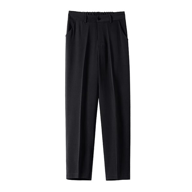 Tangshi Group DESSO Suit Pants Women's Trousers Black Nine-Cut Straight Pants Summer Thin Small-foot Smoke Pants