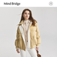 Mind Bridge Winter Lapel Bread Jacket Women's Loose Down Jacket 2024 New Plaid Warm Jacket
