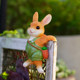 Cartoon rabbit flower pot pendant fish tank side hanging ornament garden courtyard balcony climbing flower tank landscaping decoration

