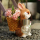 Cute rabbit flowerpot solar cloth landscape light garden outdoor courtyard kindergarten decorative ornaments succulent potted plants