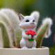 Original nine-tailed fox flower pot plant landscaping succulent plants micro-landscape garden simulation cute little fox decoration ornaments