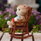 Cartoon cute kitten cafe office desktop rocking chair ornaments garden courtyard animal ornaments set gift