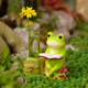 Creative frog reading hydroponic glass vase simulated dry flower arrangement cute living room desktop test tube flower device decoration