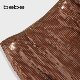 bebe winter series women's slim sequin brown midi pencil skirt skirt 420005