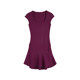 NEVA HU square collar knitted short-sleeved dress for women in summer slim waist and slim temperament hot girl a-line short skirt
