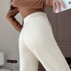On-white straight-flare trousers for women in autumn and winter thick wool pants draped wool flared pants for women high waist slim trousers
