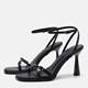 
Beautiful open-toed sandals for women 2025 summer new fairy with skirt black high heels with stiletto heels