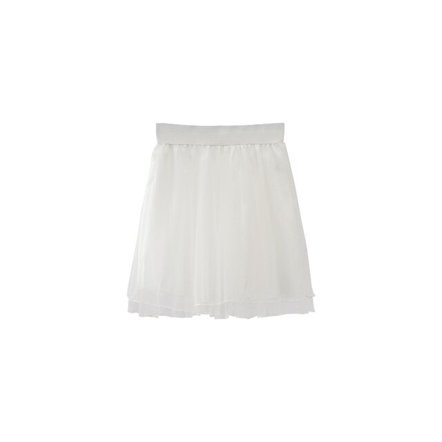 Korean version of spring and summer new large-size women's high waist mesh puffy skirt pants fat girl slim princess O-shaped short skirt