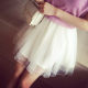Korean version of spring and summer new large-size women's high waist mesh puffy skirt pants fat girl slim princess O-shaped short skirt
