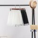 Korean version of spring and summer new large-size women's high waist mesh puffy skirt pants fat girl slim princess O-shaped short skirt