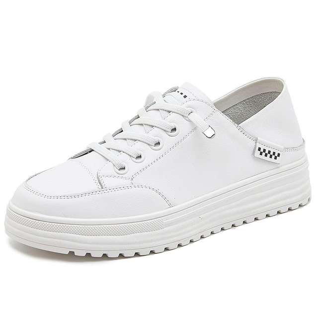 Fashion new season new nurse shoes for women's soft sole breathable and non-tiring feet non-slip flat sole single shoes genuine leather white shoes