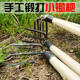 Forging iron rake steel rake rake grasping garden garden planting vegetables and pine earthen gardening art three -tooth four -teeth rake trumpet