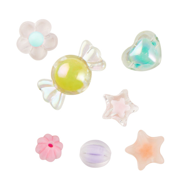 Beaded handmade DIY material bracelet beads loose bead accessories accessories color children's bracelet mobile phone chain necklace