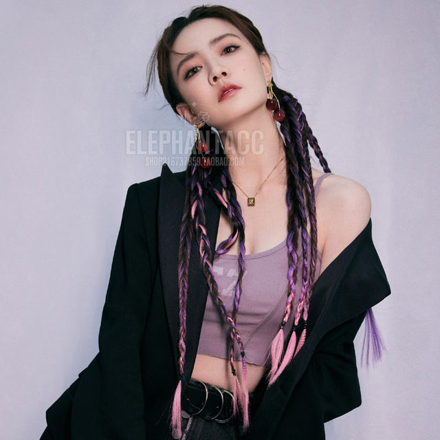 Internet celebrity hair accessories gradient ribbon hip -hop personality dirty braid wig ribbon picking dye braid head rope tide
