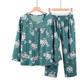 
New fashionable spring and autumn long-sleeved mother floral suit middle-aged and elderly pajamas casual home clothes grandma wears thin outerwear