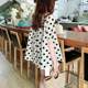 Large size 300 Jin [Jin equals 0.5 kg] Loose age-reducing polka doll shirt fat mm waist covering belly short sleeves fluffy bottom shirt top 2