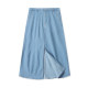 Denim skirt Spring and Autumn new foreign trade women's clothing simple high waist zipper button hip slit elastic 30798
