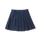 Pleated short skirt, summer new style foreign trade women's fashion natural waist zipper button solid color slim short skirt 27723
