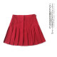 Pleated short skirt, summer new style foreign trade women's fashion natural waist zipper button solid color slim short skirt 27723

