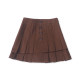 Denim cotton pleated short skirt, spring and summer new women's fashion natural waist zipper slim skirt 30805
